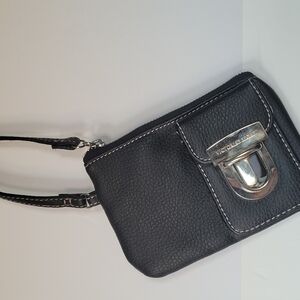 Victoria's Secret Black Wristlet with Silver Accent